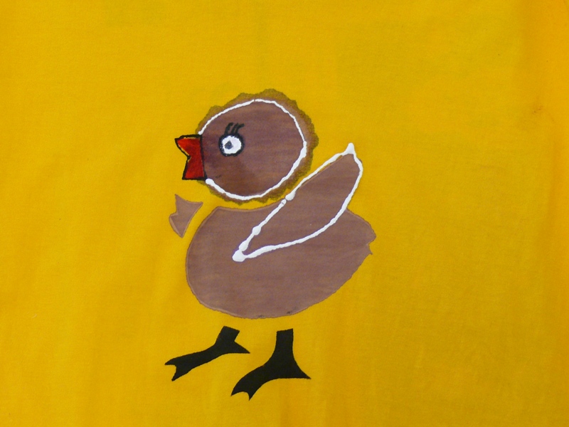 Lindy žluté tričko s kuřetem